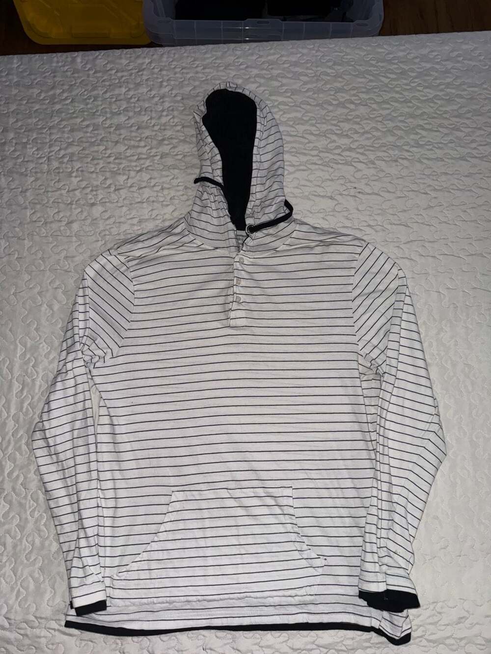 Pd&c Striped Hoodie Henley Size XL